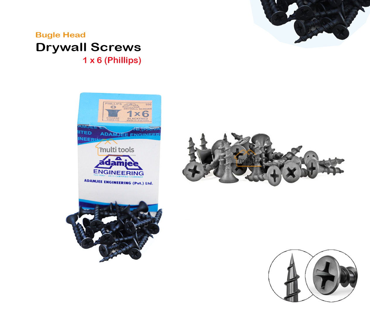 Bugle Head Drywall Screws 1 X 6 (Phillips)